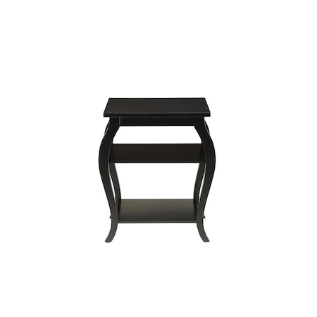 Made-To-Order 23 x 20 x 18 in. MDF, Solid Wood Leg Black End Table MA858476